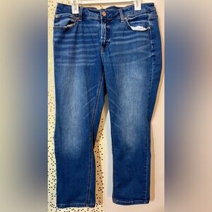Time and Tru Women's Blue Wash Straight Leg Jeans size 16 Petite
